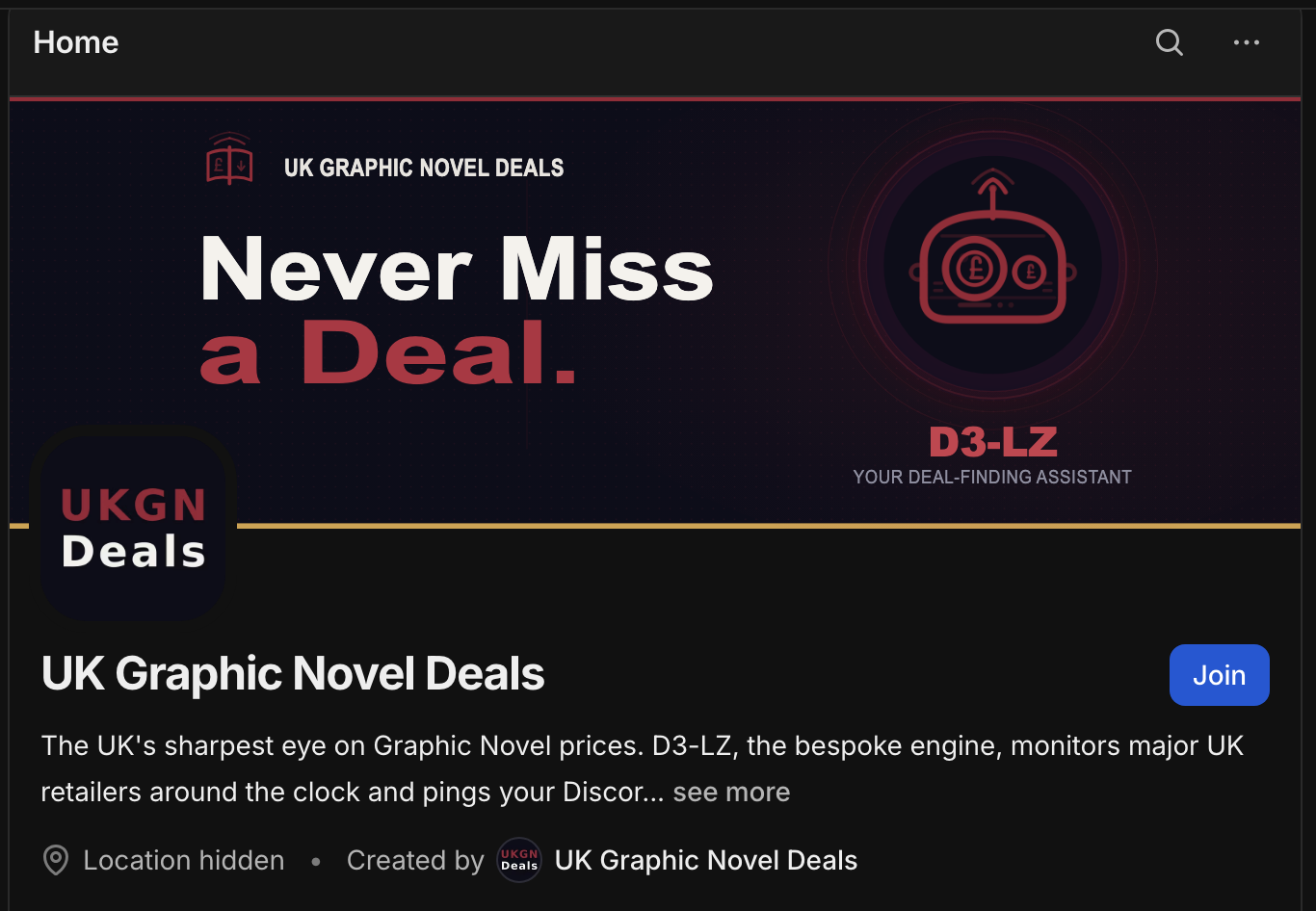 Whop product page showing the Join button